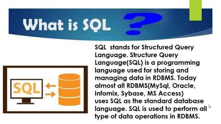 ما هي لغة البرمجة sql - معلومات عن لغة البرمجة sql