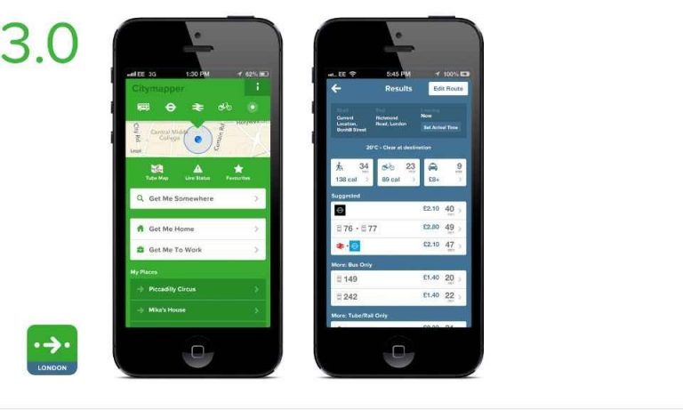  تطبيق Citymapper - تطبيقات تساعدك في السفر