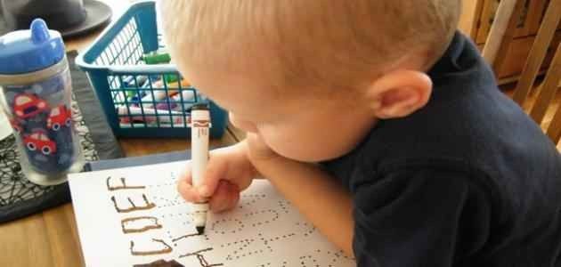 تعليم كتابه الحروف عن طريق الطعام  - افكار لكتابة الحروف