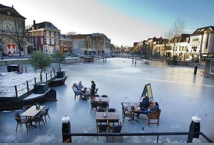 - مقاهي ومطاعم هولندا في الشتاء