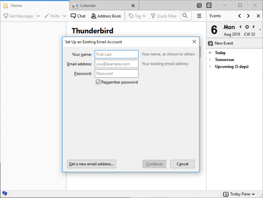 إدارة البريد الإلكترونيّ Mozilla Thunderbird