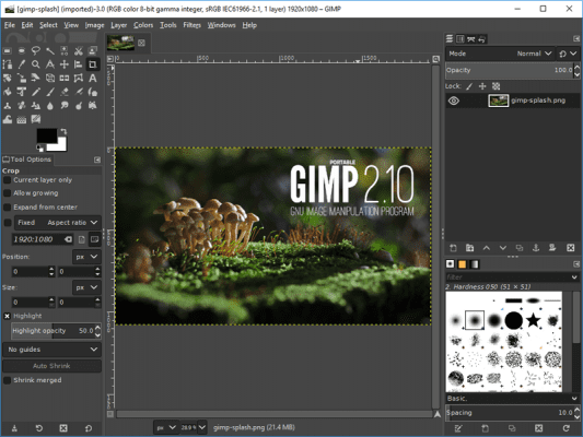 برنامج الرسم للكمبيوتر GIMP  