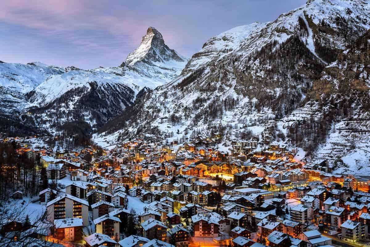 السياحة الشتوية في سويسرا