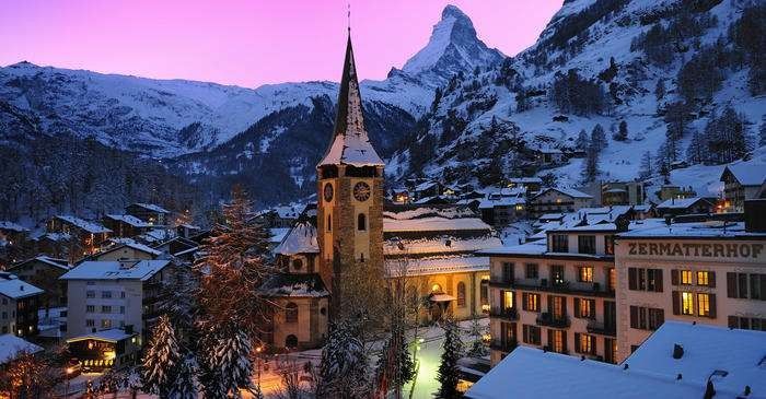 الشتاء فى سويسرا