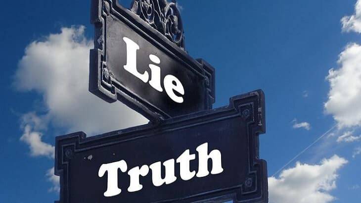 تعبير عن الصدق والكذب بالعناصر الرئيسية