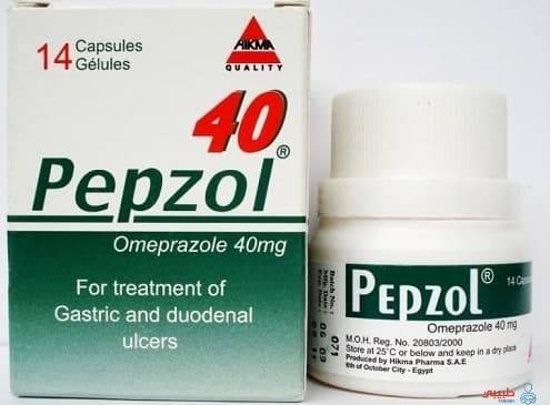 كبسولات بيبزول لعلاج الحموضة وقرحة المعدة Pepzol