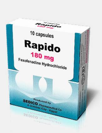 نشرة كبسولات رابيدو لعلاج الحساسية Rapido