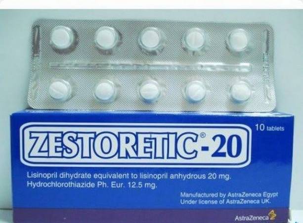 اقراص زيستوريتيك لعلاج ارتفاع ضغط الدم Zestoretic