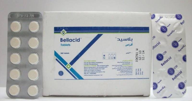 أقراص بلاسيد Bellacid لعلاج التهاب القولون وتقلصات المعدة
