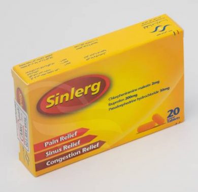 سينلرج Sinlerg أقراص خافض للحرارة