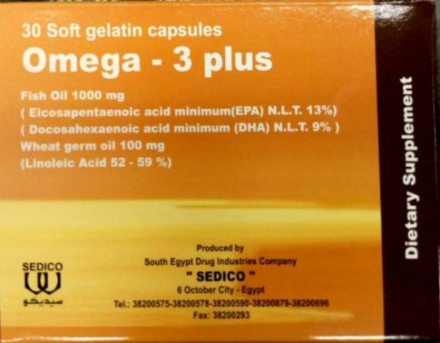 كبسولات أوميجا 3 بلس Omega 3 plus