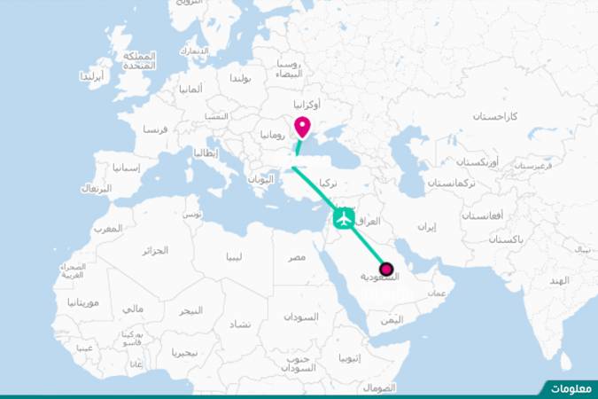 كم تبعد دبي عن الرياض