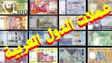 أسماء عملات الدول العربية