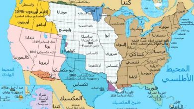 خريطة امريكا بالعربي